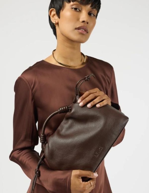 O My Bag Kiki Midi Chocolate Soft Grain Leather  (OMB-E234CH) - Caramel (Sint-Job-in-’t-Goor)