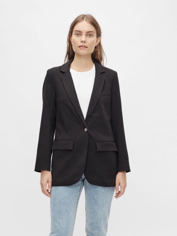 Object Sigrid L/S Blazer Noos Black  (23035737black) - Caramel (Sint-Job-in-’t-Goor)