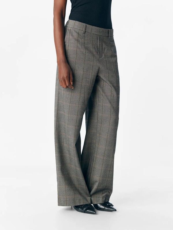 Object Lisa Wide Pant Black Humus Tannin  (23040544 black humus tannin) - Caramel (Sint-Job-in-’t-Goor)