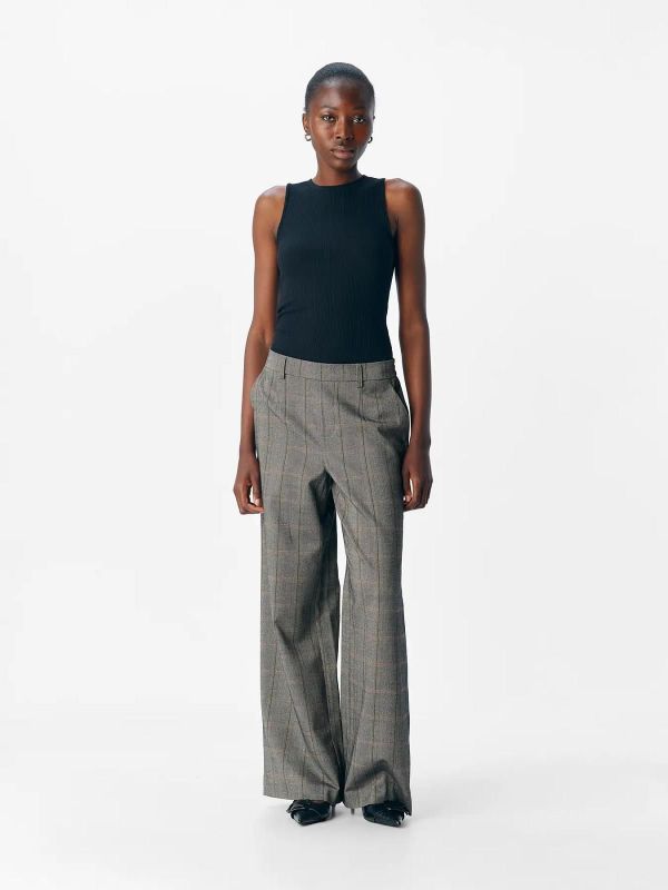 Object Lisa Wide Pant Black Humus Tannin  (23040544 black humus tannin) - Caramel (Sint-Job-in-’t-Goor)