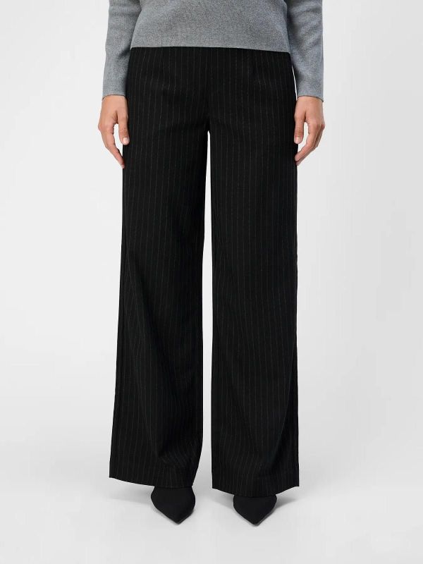Object Lisa Wide Pant Black/Grey  (23040544 black grey) - Caramel (Sint-Job-in-’t-Goor)