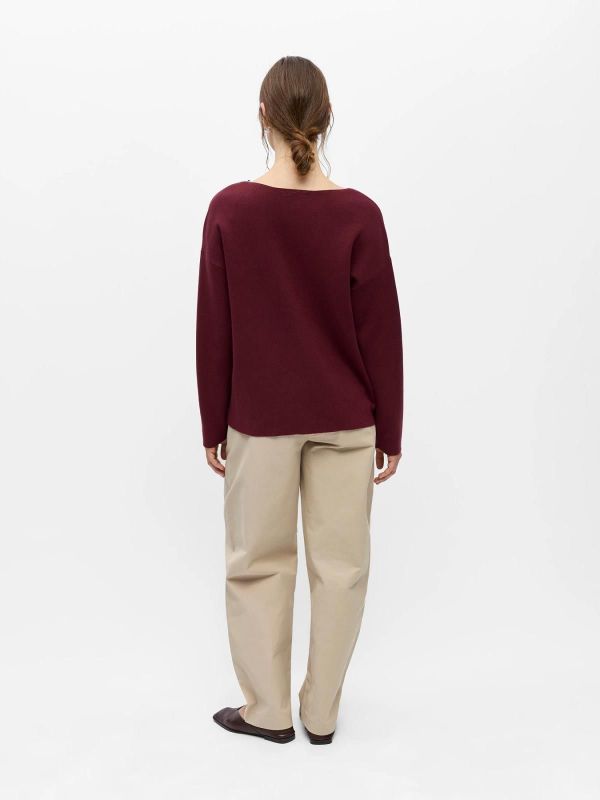 OBJ Reynard V-Neck Pullover Windsor Wine  (23044288 windsor wine) - Caramel (Sint-Job-in-’t-Goor)