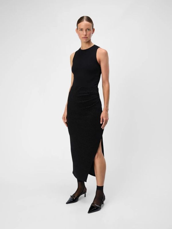 Object Filipa Slim Long Skirt Black  (23045328 black) - Caramel (Sint-Job-in-’t-Goor)