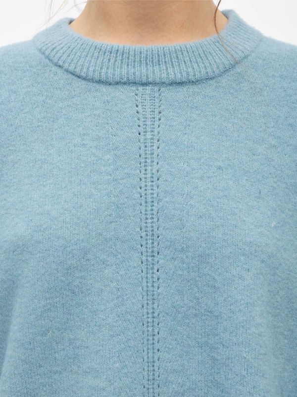OBJ Juno L/S LO O-Neck Blue Shadow Melange  (23046885 BLUE SHADOW) - Caramel (Sint-Job-in-’t-Goor)