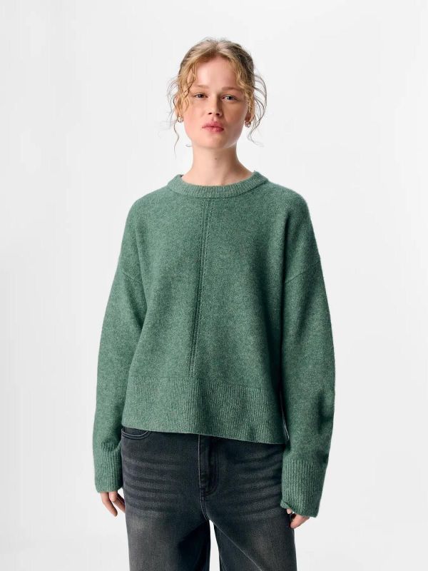 Object Juno L/S LO O-Neck Knit Laurel Wreath  (23046885 laurel wreath) - Caramel (Sint-Job-in-’t-Goor)