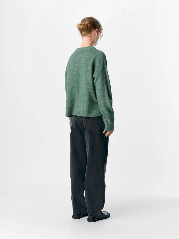 Object Juno L/S LO O-Neck Knit Laurel Wreath  (23046885 laurel wreath) - Caramel (Sint-Job-in-’t-Goor)