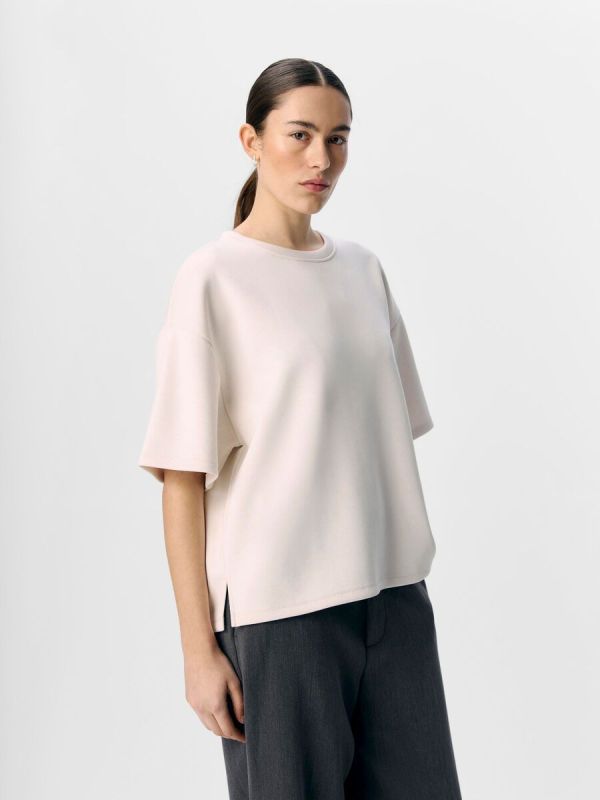 Object Andrea RE 2/4 T-Shirt Noos White Sand  (23047203 white sand) - Caramel (Sint-Job-in-’t-Goor)