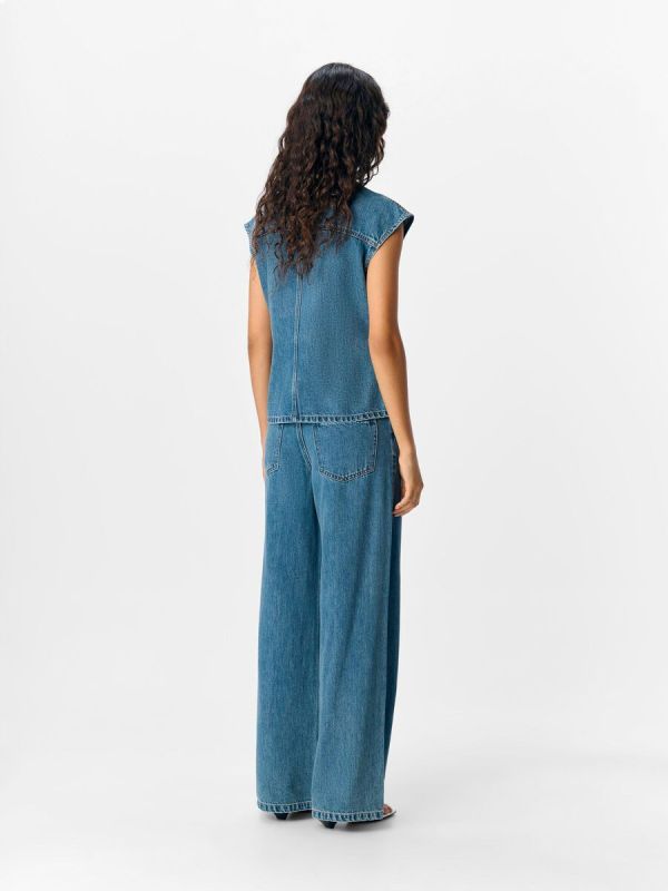 Object Moji Divona MW Wide Jeans Medium blue Denim  (23047248 medium blue) - Caramel (Sint-Job-in-’t-Goor)