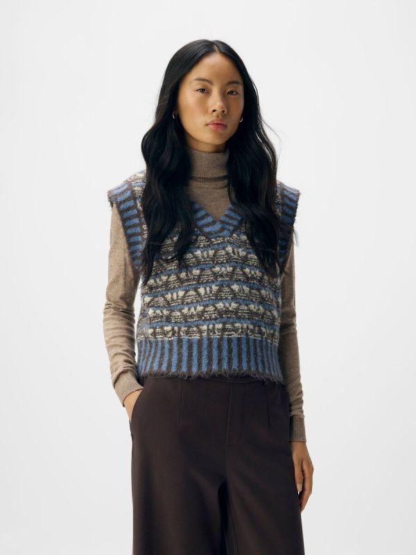 Object Nunu S/L RE Knit Vest Baby Lavender  (23047915  BABY LAVENDER) - Caramel (Sint-Job-in-’t-Goor)