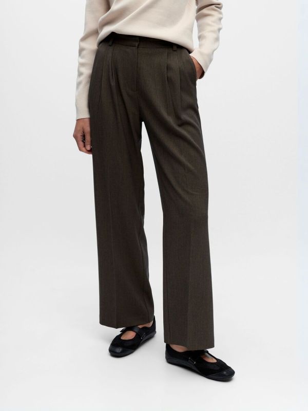 Object Kara HW Straight Pant Seal Brown  (23048013 SEAL BROWN) - Caramel (Sint-Job-in-’t-Goor)