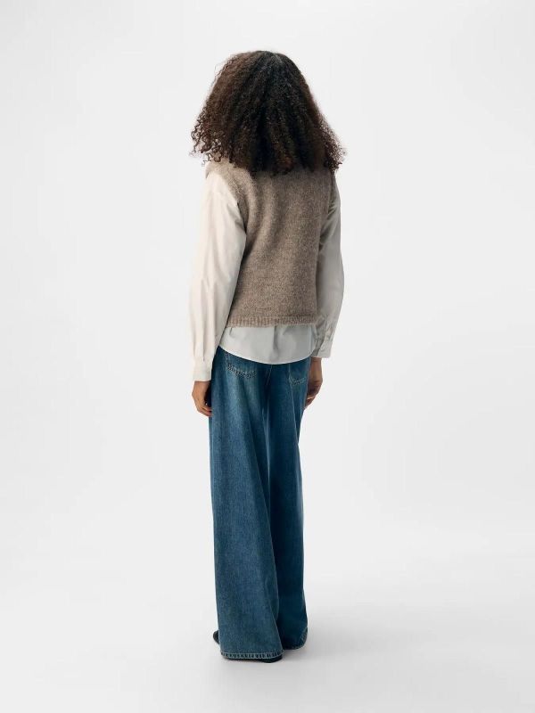 Object Saggia RE Knit Vest Cardigan Humus  (23048079 HUMUS) - Caramel (Sint-Job-in-’t-Goor)