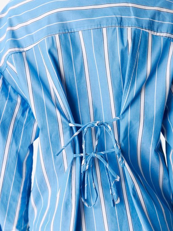 Object Kimberly L/S LO Shirt Cornflower Blue Stripes White  (23048211 CORNFLOWER BLUE) - Caramel (Sint-Job-in-’t-Goor)