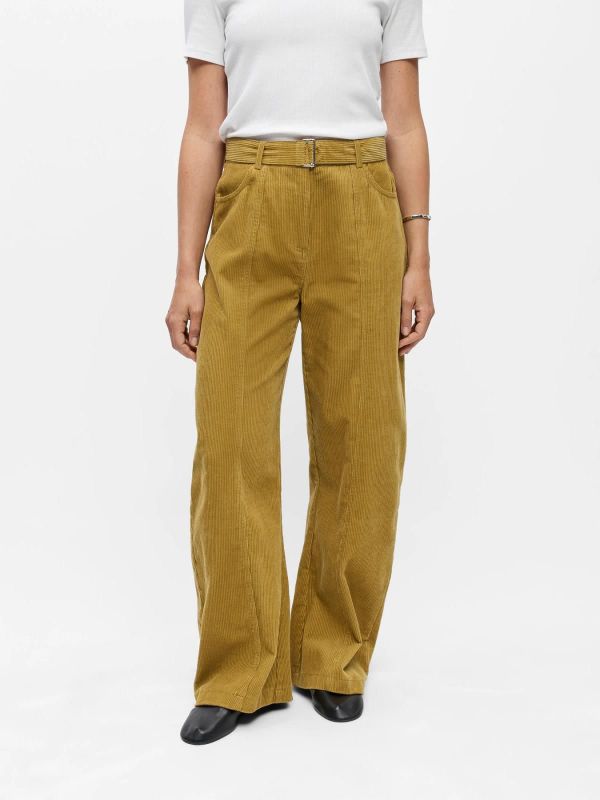 OBJ Pella MW Wide Pant Fennel Seed  (23049546 FENNEL SEED) - Caramel (Sint-Job-in-’t-Goor)