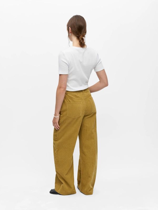 OBJ Pella MW Wide Pant Fennel Seed  (23049546 FENNEL SEED) - Caramel (Sint-Job-in-’t-Goor)