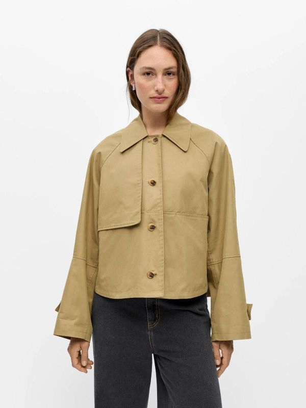 OBJ Sianna L/S Short Jacket Twill  (23049692 TWILL) - Caramel (Sint-Job-in-’t-Goor)
