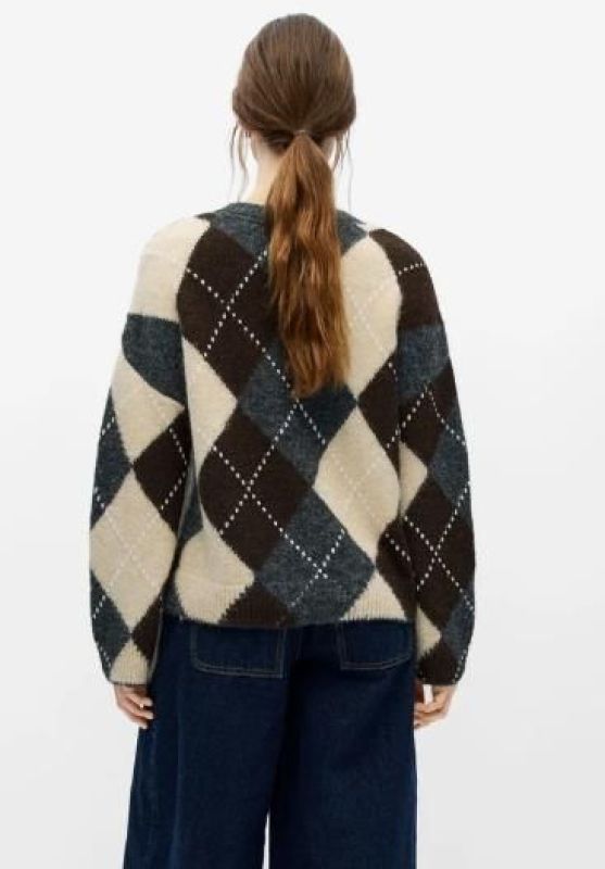 OBJ Brenda LS Lo O-Neck Pullover Noos Medium Grey Melange  (23050543 MEDIUM GREY MELANGE) - Caramel (Sint-Job-in-’t-Goor)