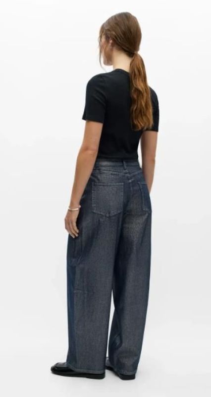 Object Moji Glitter MW Super Barrel Jeans  (23050593 DARK BLUE DENIM GLITTER) - Caramel (Sint-Job-in-’t-Goor)