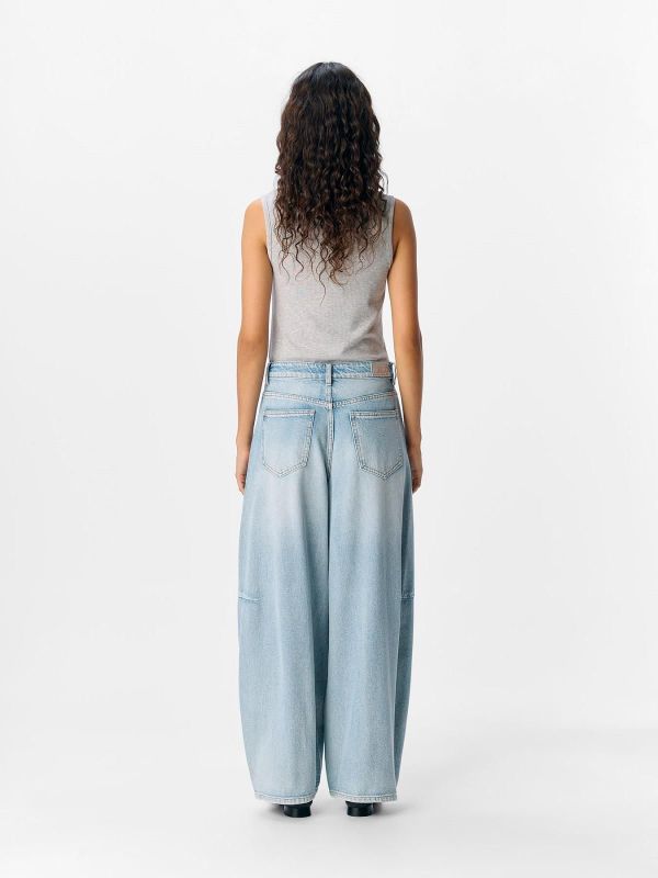 Object Moji Elsa MW Super Barrel Jeans Light Blue Denim  (23047535 LIGHT BLUE ) - Caramel (Sint-Job-in-’t-Goor)