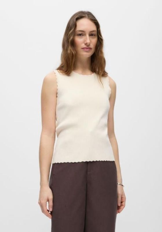 Object Kelly S/L Re O-Neck Top Div Birch  (23048818 BIRCH) - Caramel (Sint-Job-in-’t-Goor)