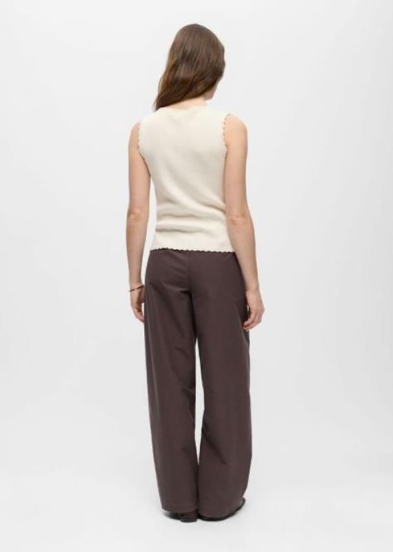 Object Kelly S/L Re O-Neck Top Div Birch  (23048818 BIRCH) - Caramel (Sint-Job-in-’t-Goor)