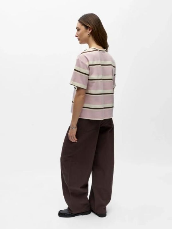 Oject Hazel 2/4 LO T-Shirt Pale Lilac/Cloud Dancer/Rose Brown  (23048854 Pale Lilac Cloud dancer/rose br) - Caramel (Sint-Job-in-’t-Goor)