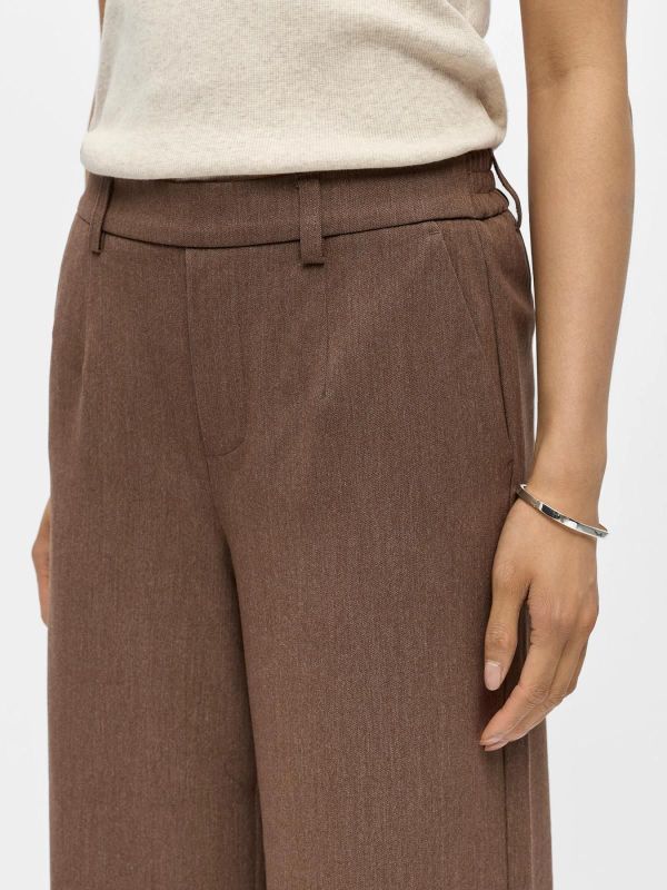 Object Lisa Wide Pant Carafe Melange  (23037921 carafe melange) - Caramel (Sint-Job-in-’t-Goor)