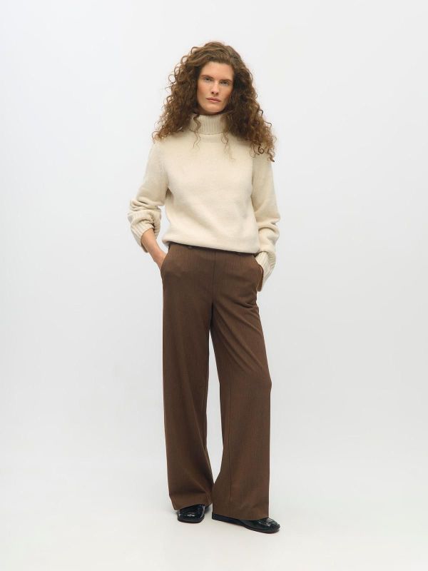 Object Lisa Wide Pant Carafe Melange  (23037921 carafe melange) - Caramel (Sint-Job-in-’t-Goor)