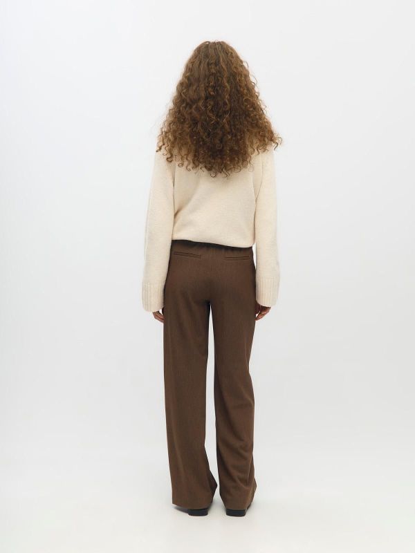 Object Lisa Wide Pant Carafe Melange  (23037921 carafe melange) - Caramel (Sint-Job-in-’t-Goor)