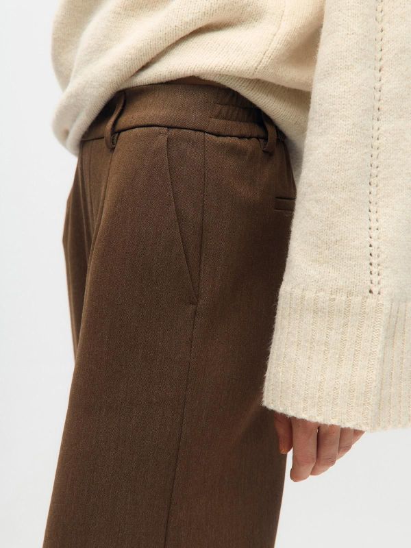 Object Lisa Wide Pant Chocolate Plum Melange  (23037921 chocolate plum) - Caramel (Sint-Job-in-’t-Goor)