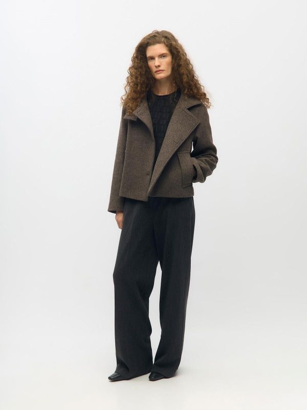 OBJ Riki RE Short Jacket Morel Melange  (23044657 morel) - Caramel (Sint-Job-in-’t-Goor)