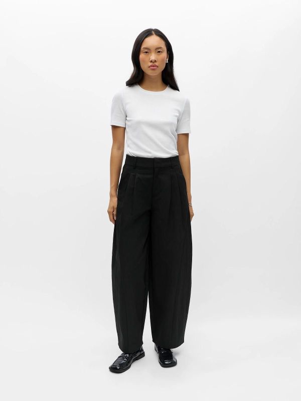 Object Tanya MW Barrel Pant Black  (23049364 black) - Caramel (Sint-Job-in-’t-Goor)