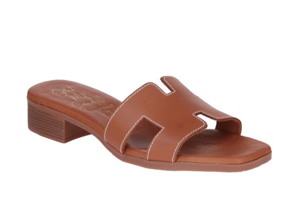 Oh My Sandals Camel Slipper  (5810A-ROBLE) - Caramel (Sint-Job-in-’t-Goor)