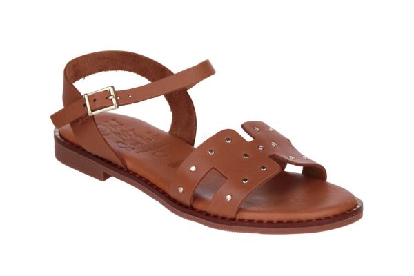 Oh My Sandals Sandaal Camel Studs  (5841 ROBLE) - Caramel (Sint-Job-in-’t-Goor)