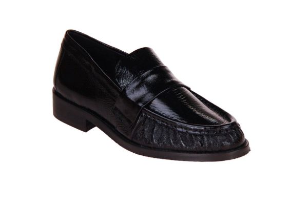 Pedro Miralles Texas Moccasin Lak Zwart  (24106 NEGRO) - Caramel (Sint-Job-in-’t-Goor)