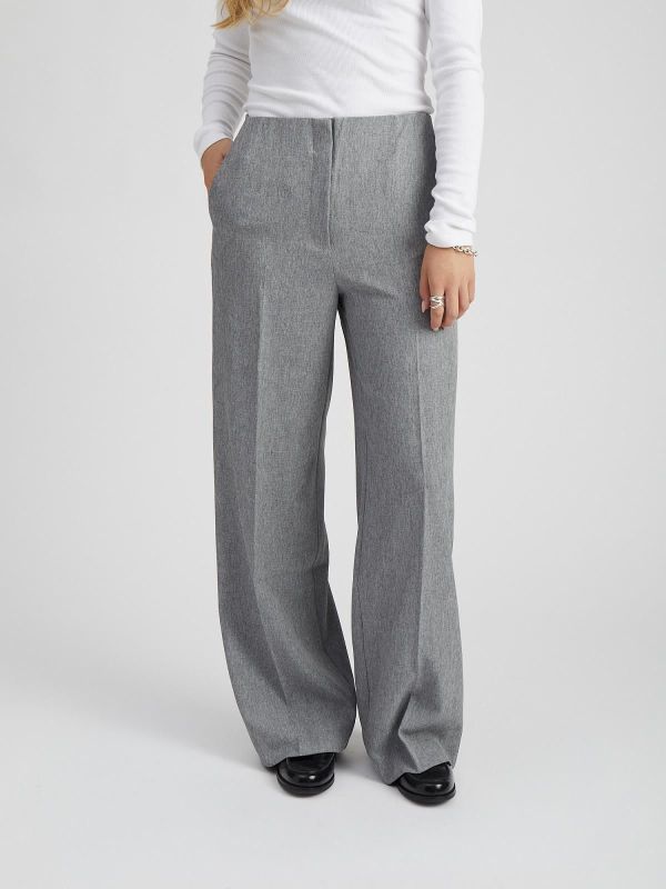 Peppercorn Gaia Pants High-Rise Grey Melange  (PC1050-2323M) - Caramel (Sint-Job-in-’t-Goor)