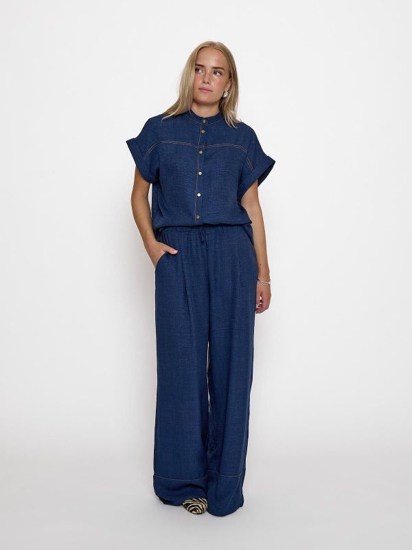 Peppercorn Ruth Pant Dark Navy Mel.  (PC8813-5270M) - Caramel (Sint-Job-in-’t-Goor)