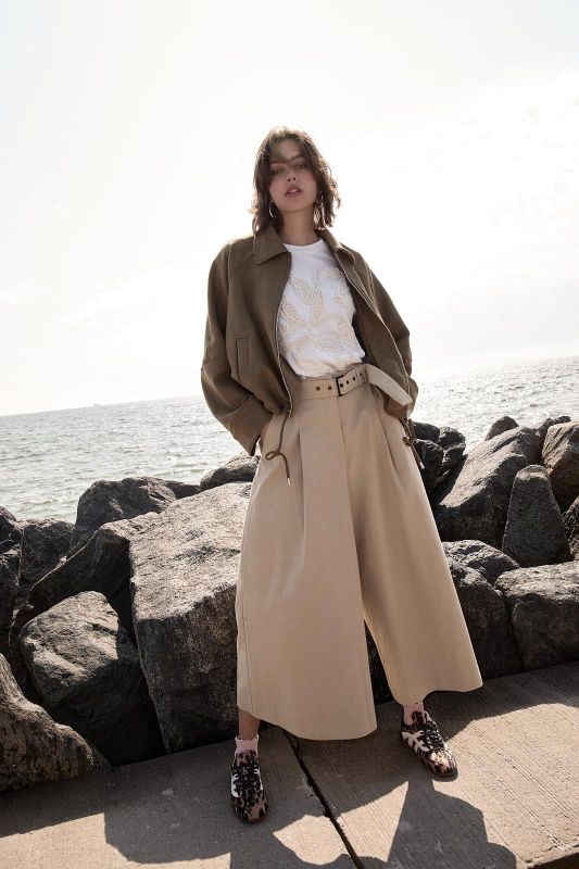 Peppercorn Rachel Wide Pant Cornstalk Sand  (PC8877-5613) - Caramel (Sint-Job-in-’t-Goor)