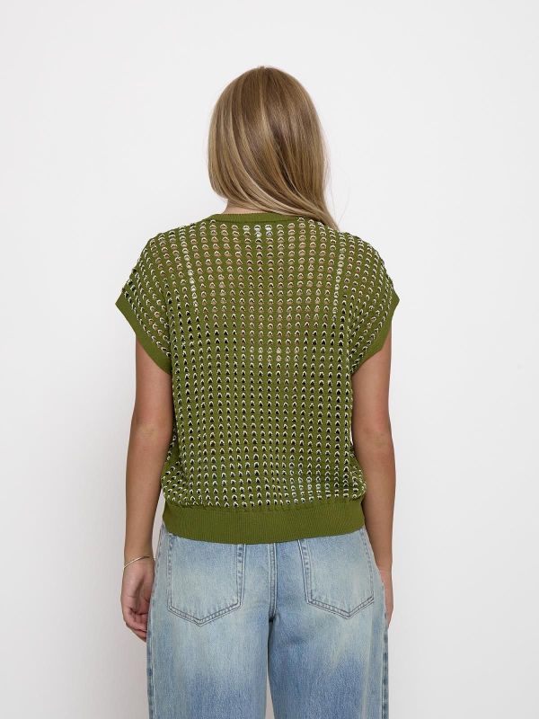 Peppercorn Raina GRS Knit Vest Cella Green  (PC8929-451) - Caramel (Sint-Job-in-’t-Goor)