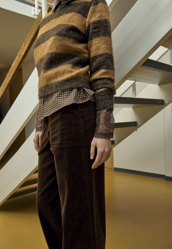 Peppercorn Sylvie RWS GRS Stripe Pullover Java Brown  (PC9058-3960S) - Caramel (Sint-Job-in-’t-Goor)