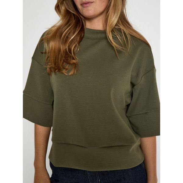 Peppercorn Dicette Half Sleeve Blouse Grape Leaf  (PC7248-3627) - Caramel (Sint-Job-in-’t-Goor)