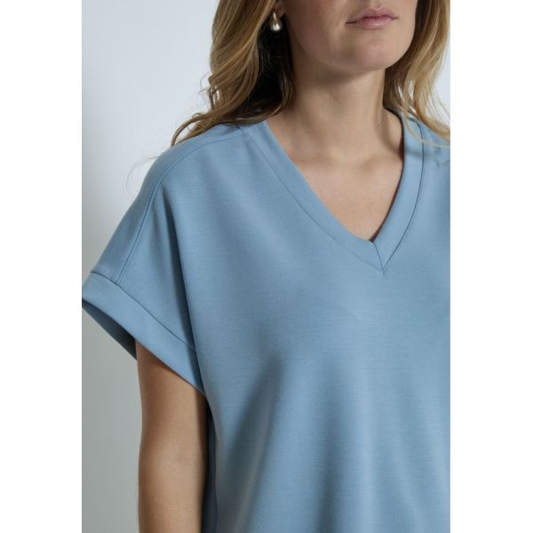 Peppercorn Dicette V-Top Faded Denim  (PC8321-1039) - Caramel (Sint-Job-in-’t-Goor)
