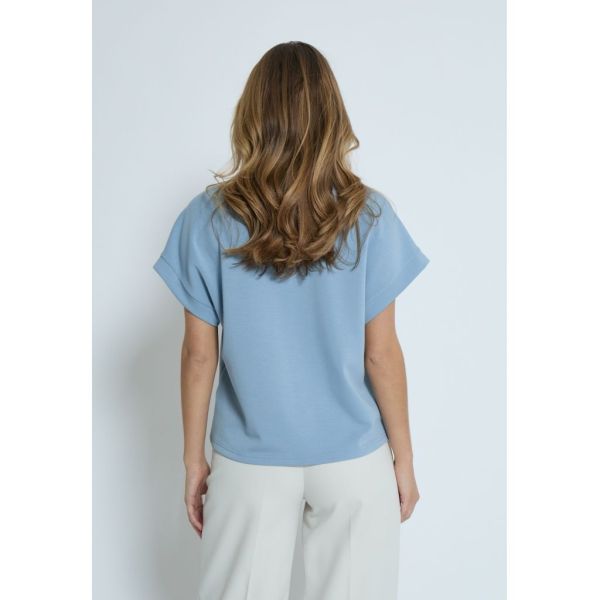 Peppercorn Dicette V-Top Faded Denim  (PC8321-1039) - Caramel (Sint-Job-in-’t-Goor)