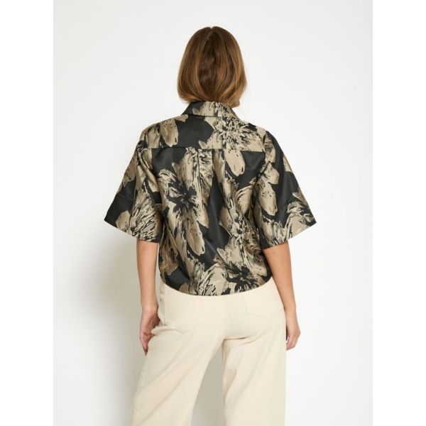 Peppercorn Ivy Shirt Black Jacquard  (PC8383-9000J) - Caramel (Sint-Job-in-’t-Goor)