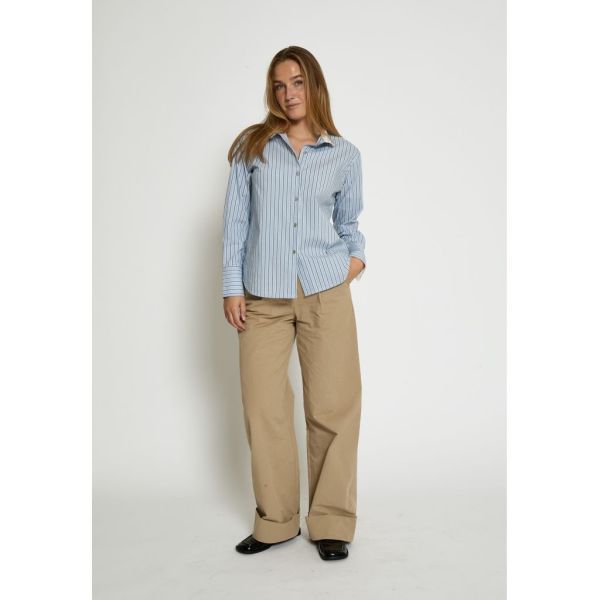 Peppercorn Kassie Shirt Whitecap Stripes  (PC8504-0202S) - Caramel (Sint-Job-in-’t-Goor)
