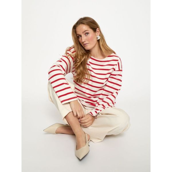 Peppercorn Nayala Blouse Aura Orange Stripe  (PC8783) - Caramel (Sint-Job-in-’t-Goor)