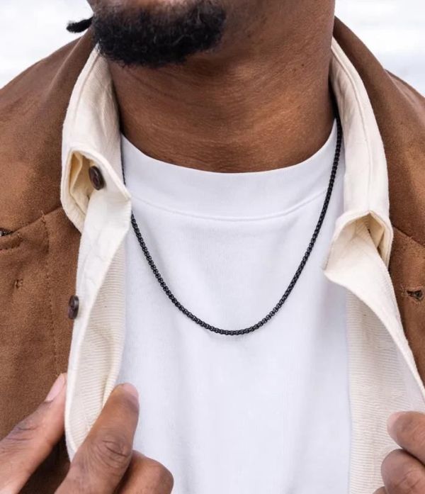 Pig & Hen Boxchain Necklace Black  (S11-29000) - Caramel (Sint-Job-in-’t-Goor)