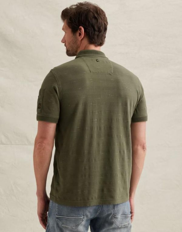 PME Legend Short Sleeve Polo Injected Popcorn Pique Thyme  (PPSS2603885-6150) - Caramel (Sint-Job-in-’t-Goor)