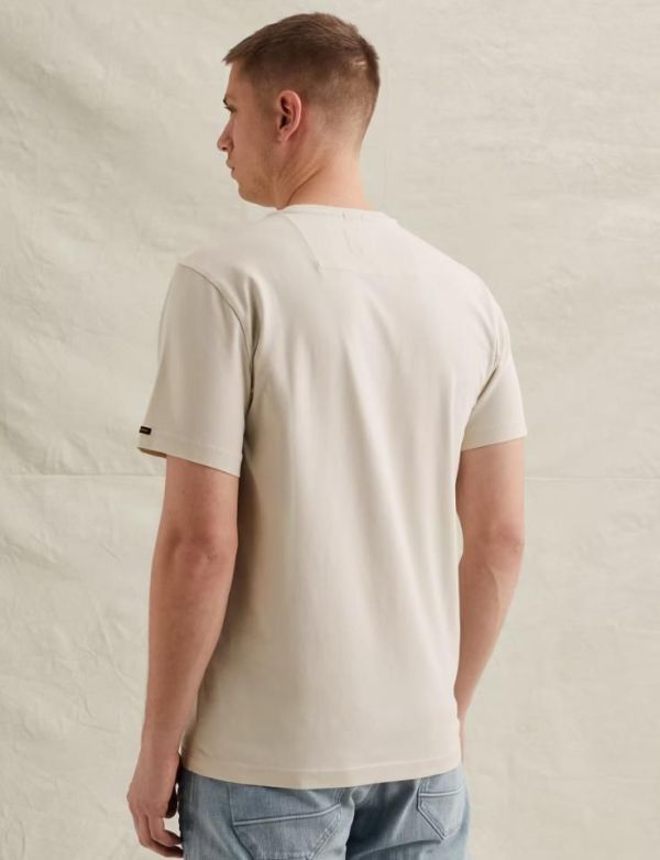 PME Legend Short Sleeve R Neck American Classic Bone White  (PTSS2602599-7013) - Caramel (Sint-Job-in-’t-Goor)