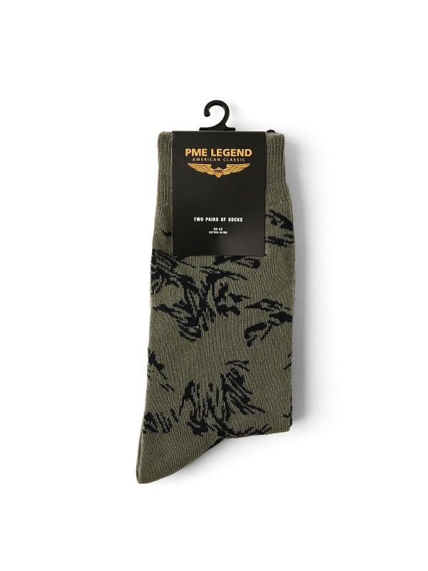 PME Socks Cotton Blend Kalamata Graphicprint 2 Pack  (PAC2608921-6447) - Caramel (Sint-Job-in-’t-Goor)