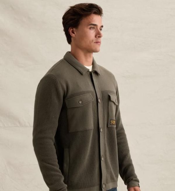 PME Legend Button Jacket Cotton Structure Mix Beluga  (PKC2609352-8039) - Caramel (Sint-Job-in-’t-Goor)